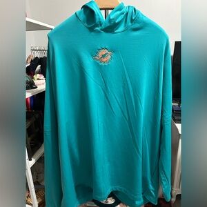 NFL Miami Dolphins x Nike Men's Performance Stretch Pullover Hoodie Aqua 3XL